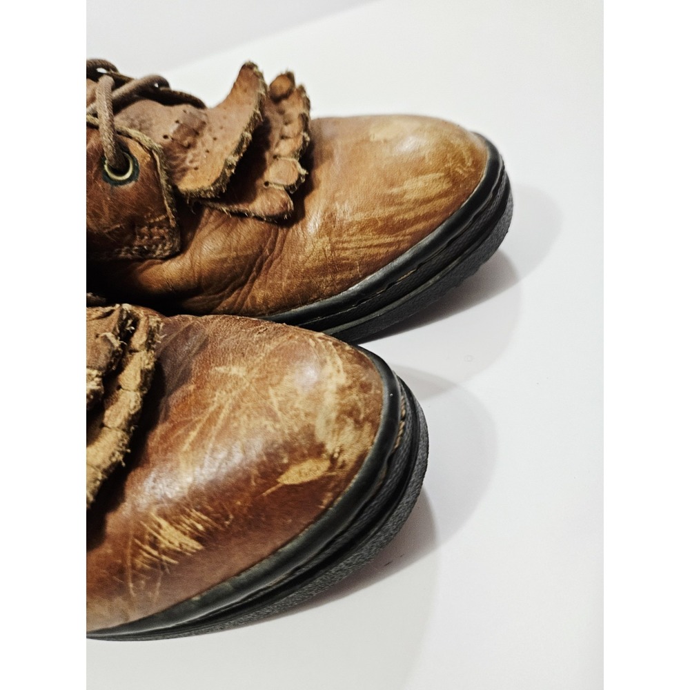 Vimtage Women's Justin Kiltie Leather Y2K Brown Boots Size 6.5 Ankle Distressed - Picture 6 of 16